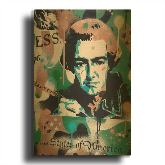 'Hancock' By Abstract Graffiti Gold Metal Wall Art