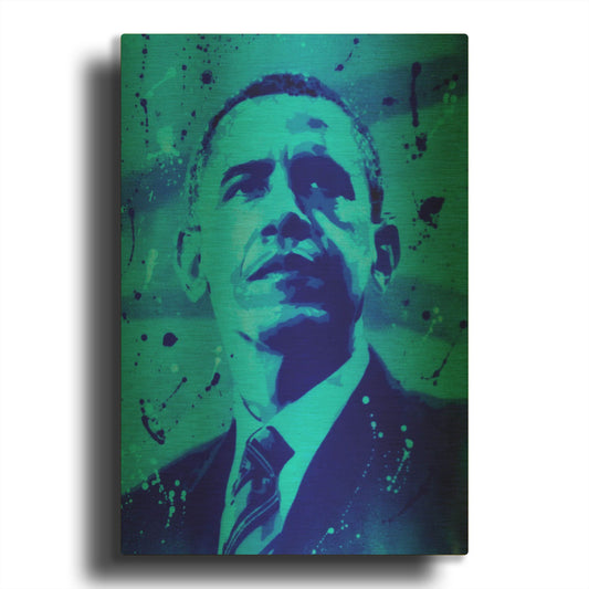 'President 1' By Abstract Graffiti Gold Metal Wall Art