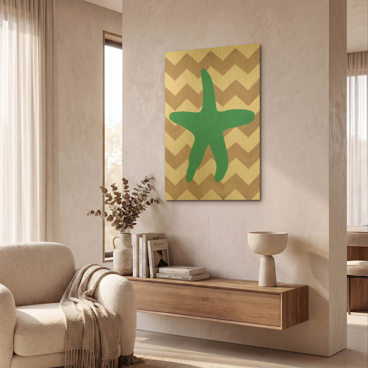 'Starfish' By Artpoptart Gold Metal Wall Art