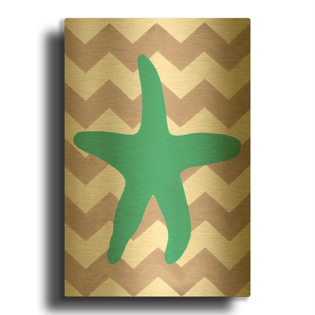 'Starfish' By Artpoptart Gold Metal Wall Art