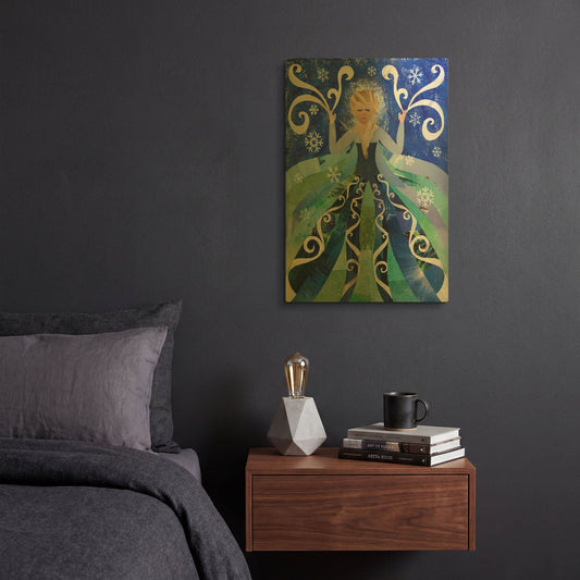 'Ice Queen' By Artpoptart Gold Metal Wall Art