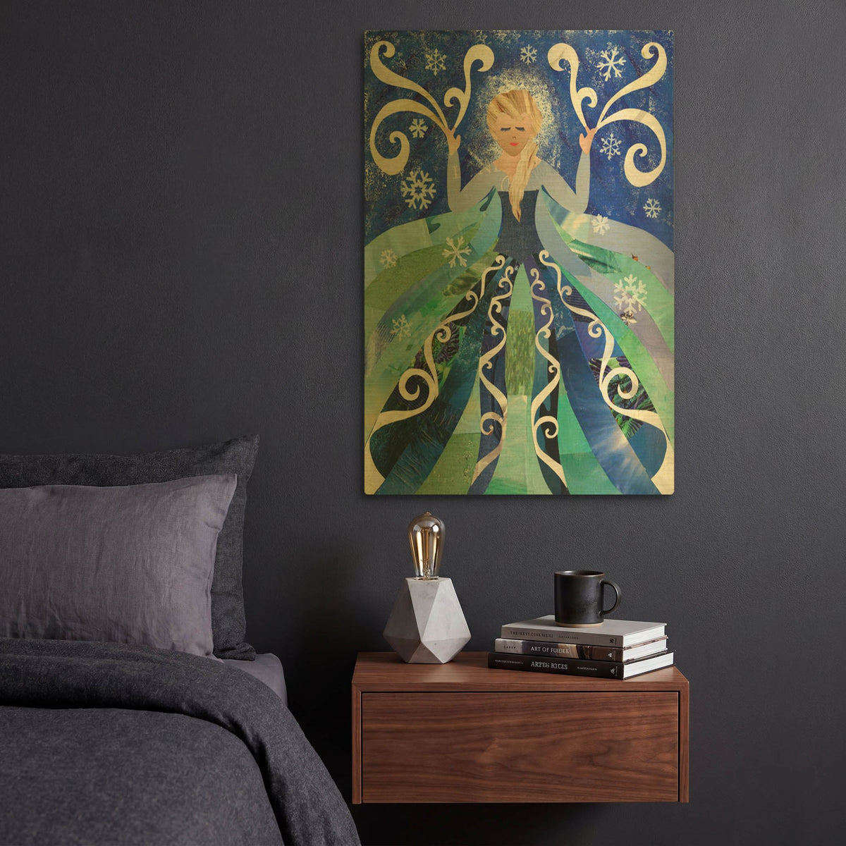 'Ice Queen' By Artpoptart Gold Metal Wall Art