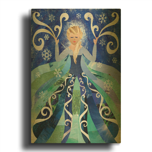'Ice Queen' By Artpoptart Gold Metal Wall Art