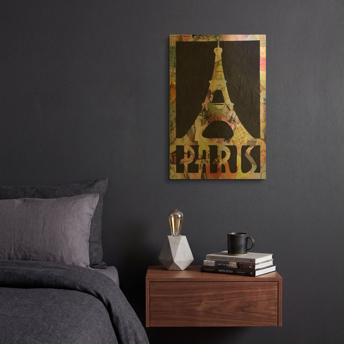 'Paris' By Artpoptart Gold Metal Wall Art