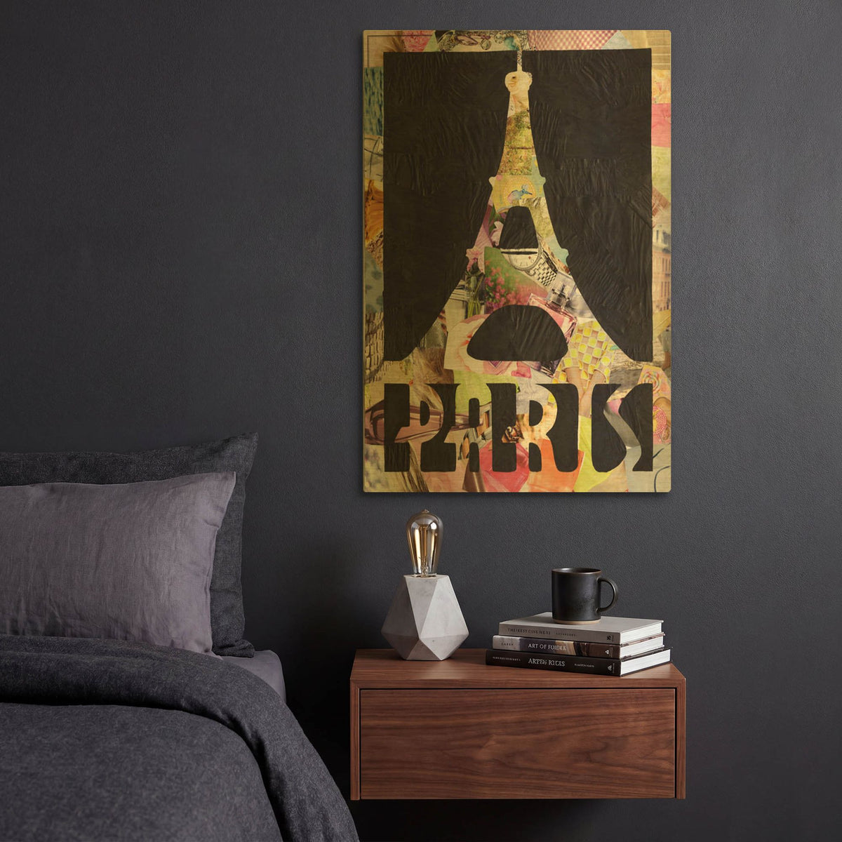 'Paris' By Artpoptart Gold Metal Wall Art