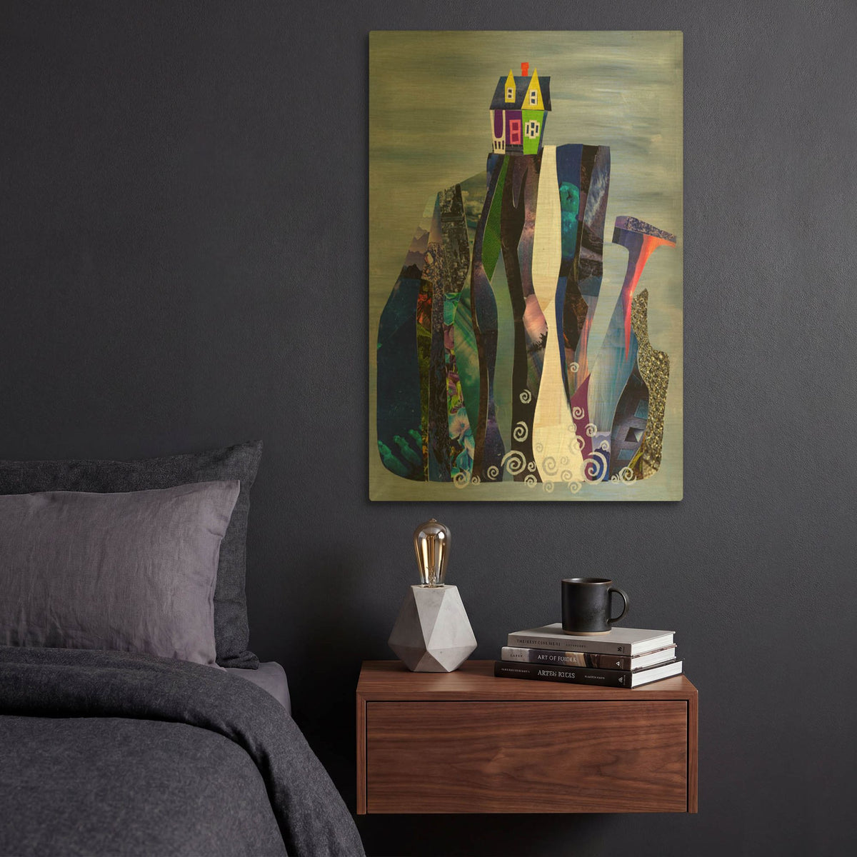 'Up 4' By Artpoptart Gold Metal Wall Art