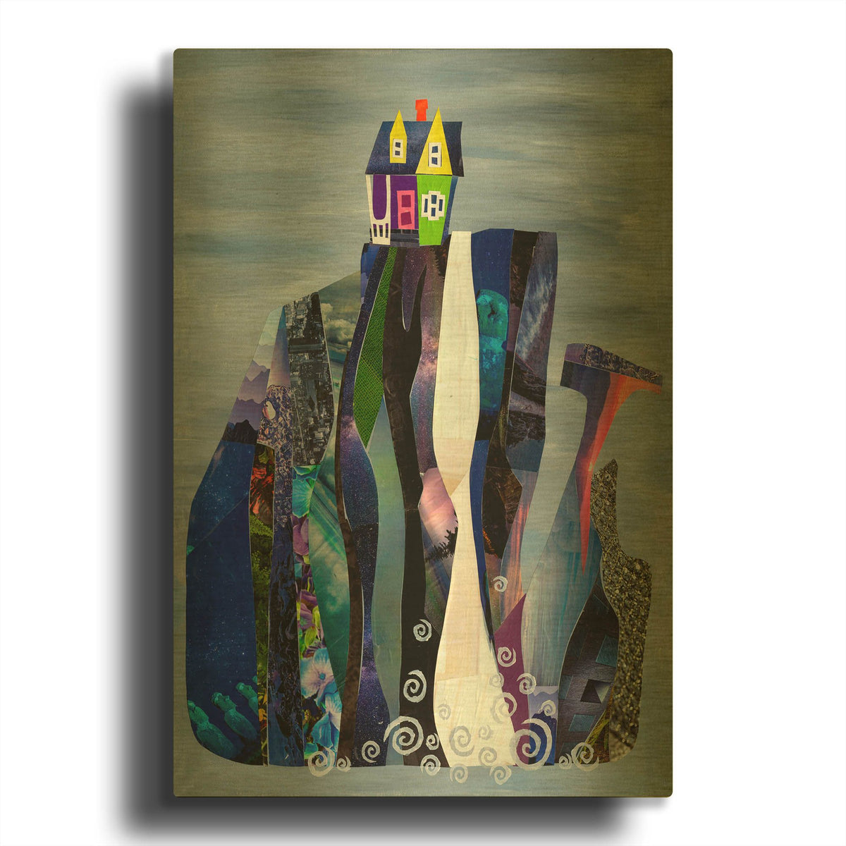'Up 4' By Artpoptart Gold Metal Wall Art
