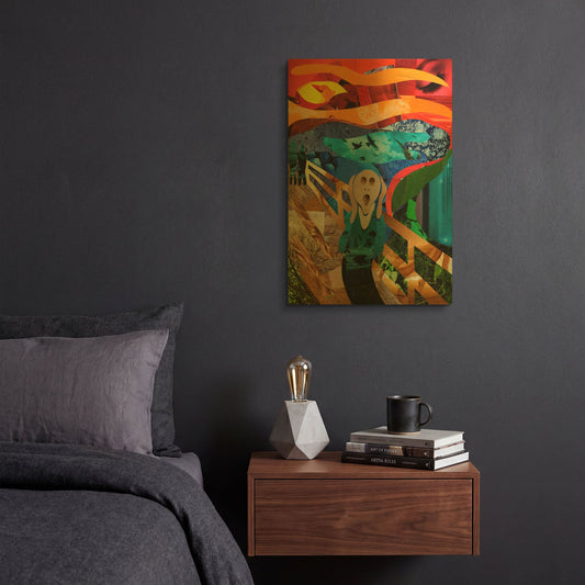 'Scream' By Artpoptart Gold Metal Wall Art
