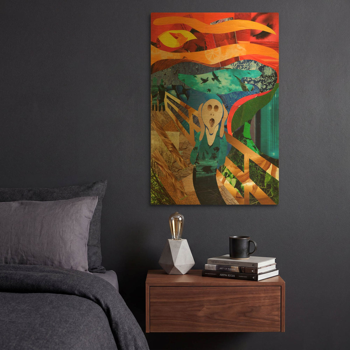 'Scream' By Artpoptart Gold Metal Wall Art