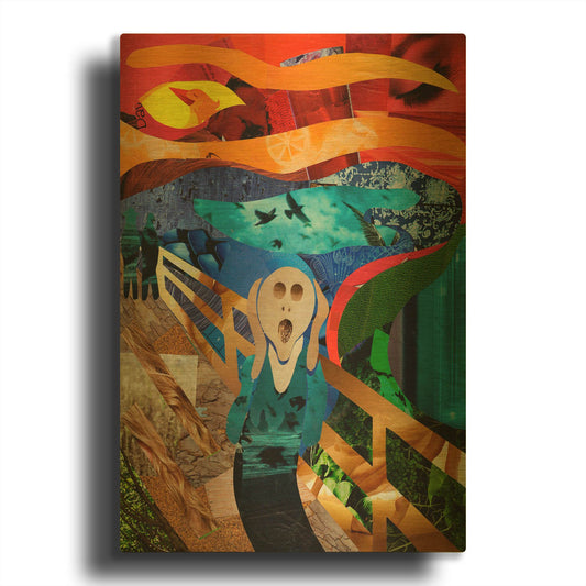 'Scream' By Artpoptart Gold Metal Wall Art