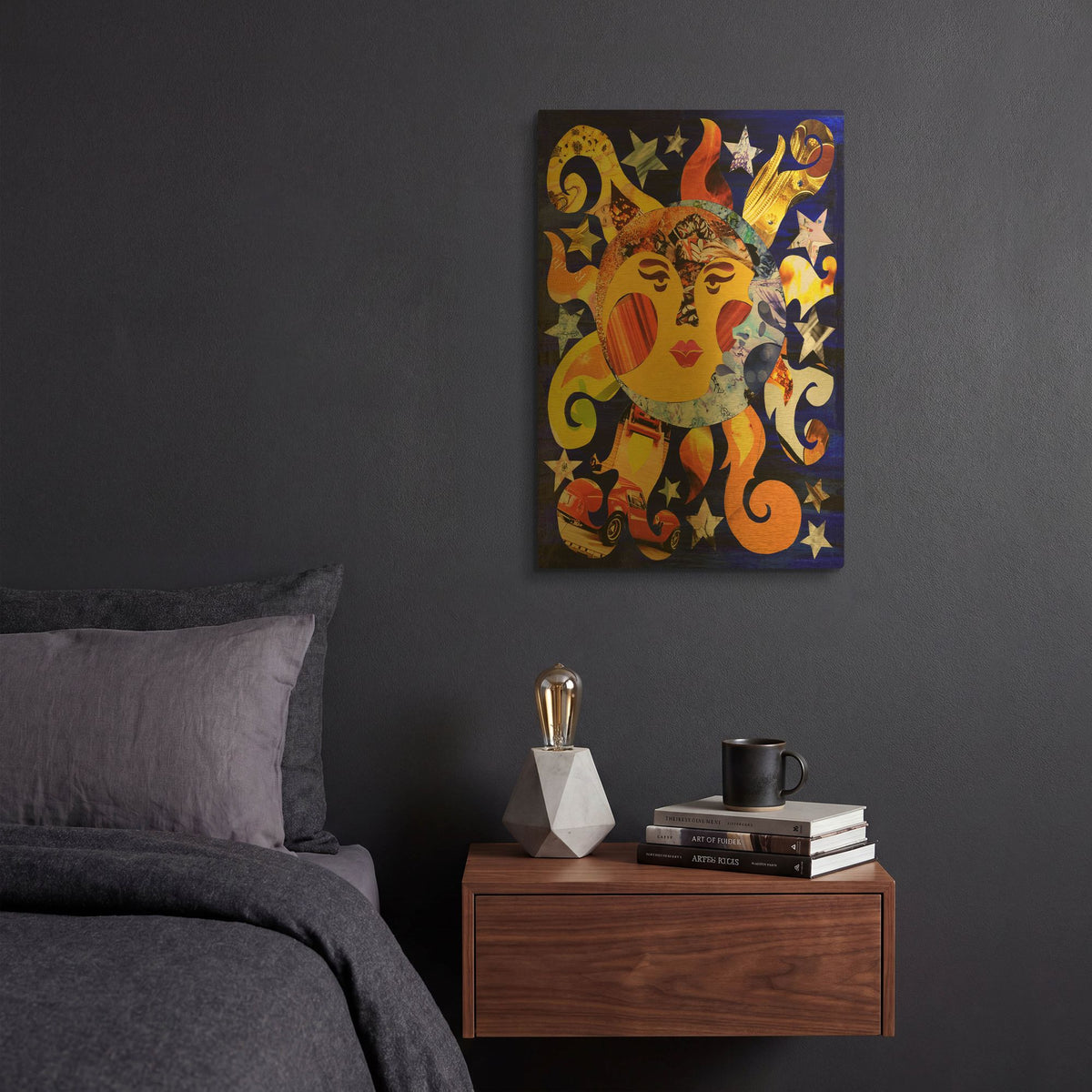 'Celestial' By Artpoptart Gold Metal Wall Art
