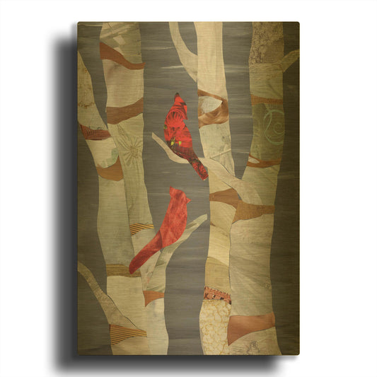 'Birch' By Artpoptart Gold Metal Wall Art