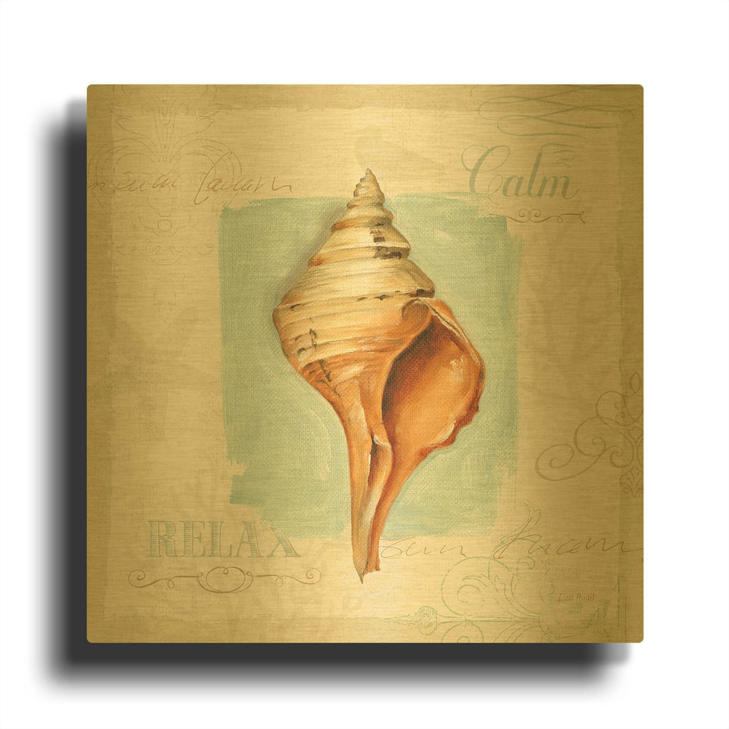 'Coastal Jewels I' By Lisa Audit Gold Metal Wall Art
