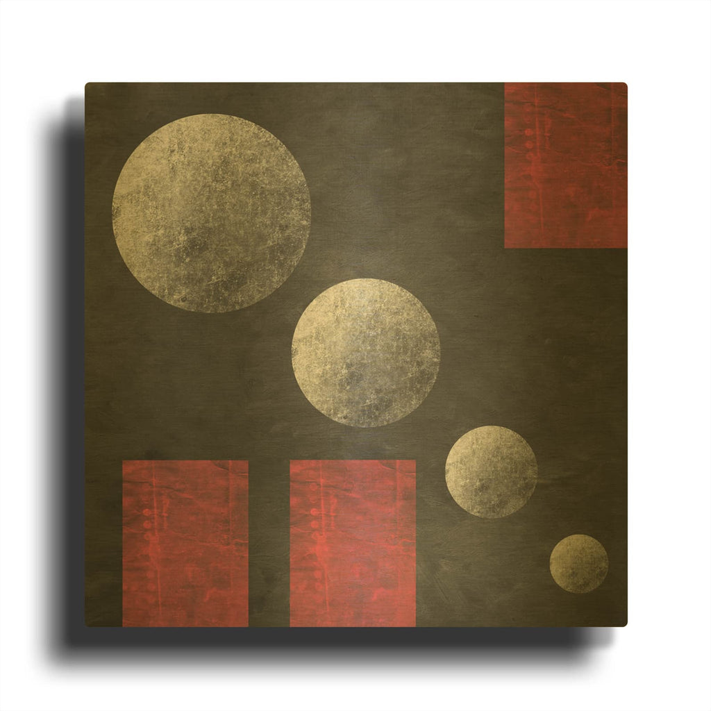 'Geometry MISTERY MOON 17' By Irena Orlov Gold Metal Wall Art