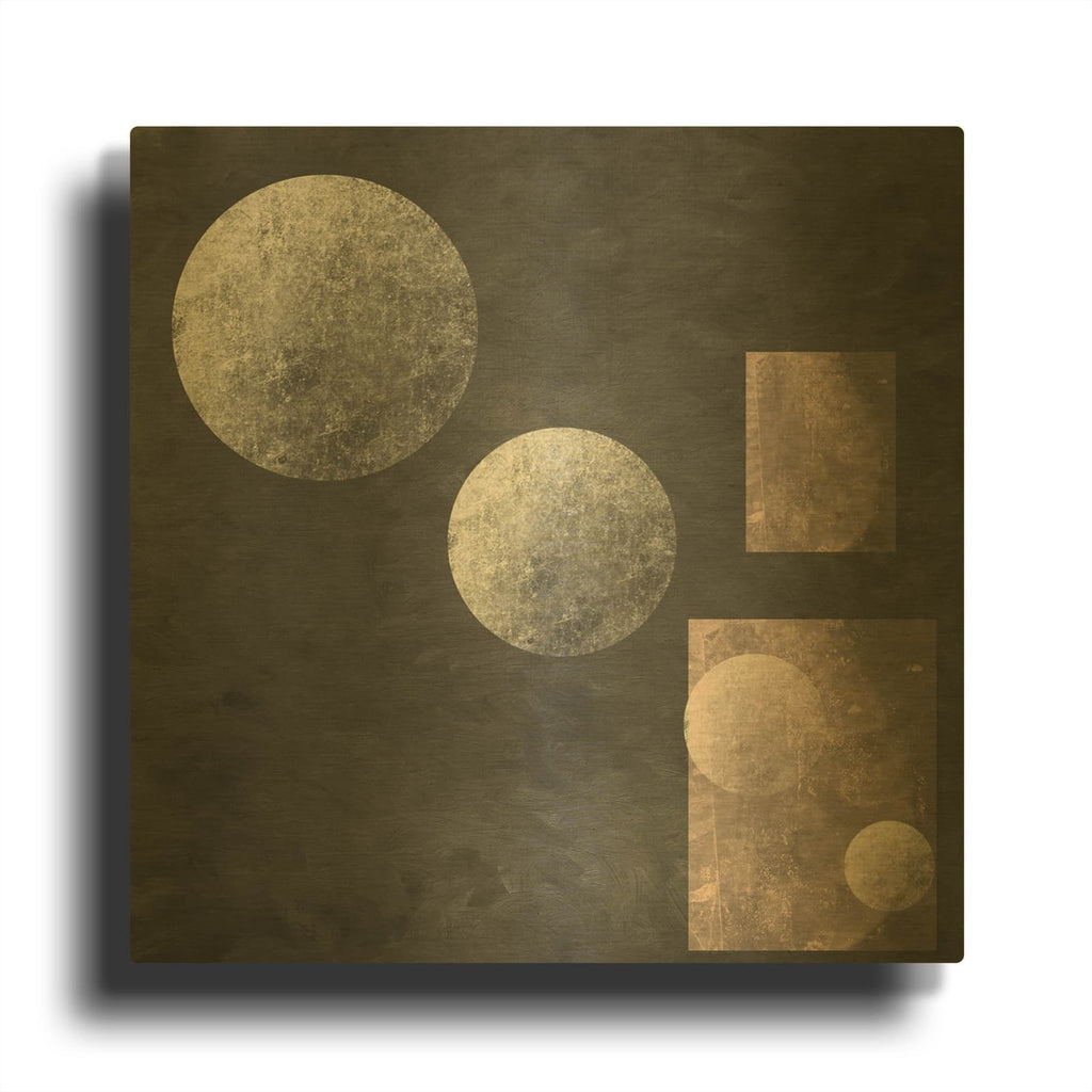 'Geometry MISTERY MOON 19' By Irena Orlov Gold Metal Wall Art