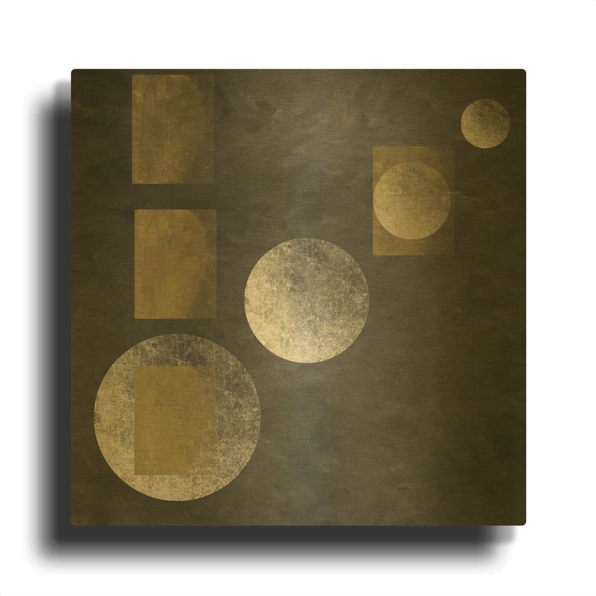 'Geometry MISTERY MOON 18' By Irena Orlov Gold Metal Wall Art