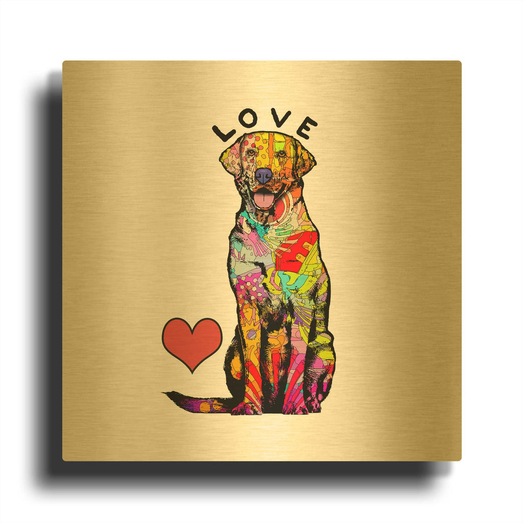'Heart Labs' By Dean Russo Gold Metal Wall Art