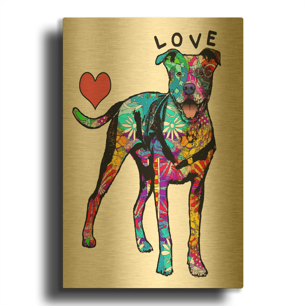 'Love Pit' By Dean Russo Gold Metal Wall Art
