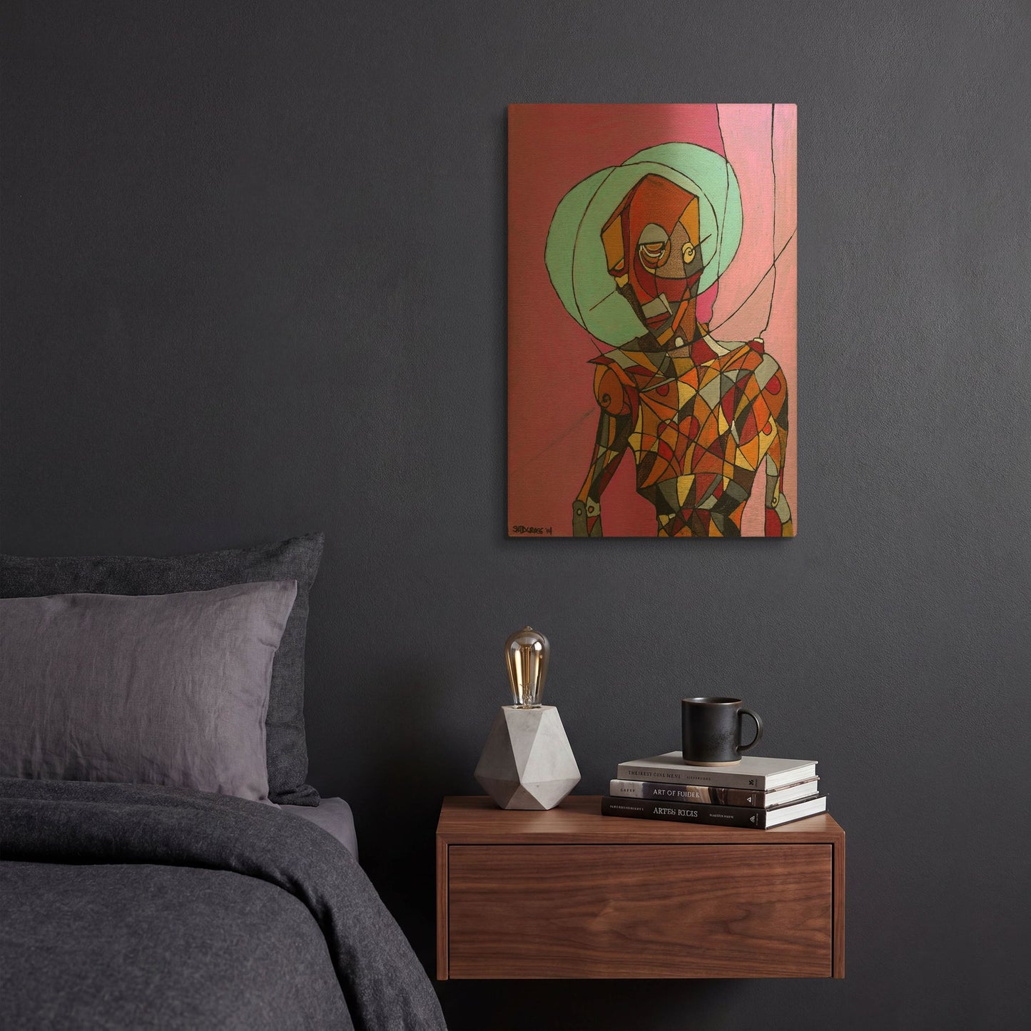 'Segmented Man' By Craig Snodgrass Gold Metal Wall Art
