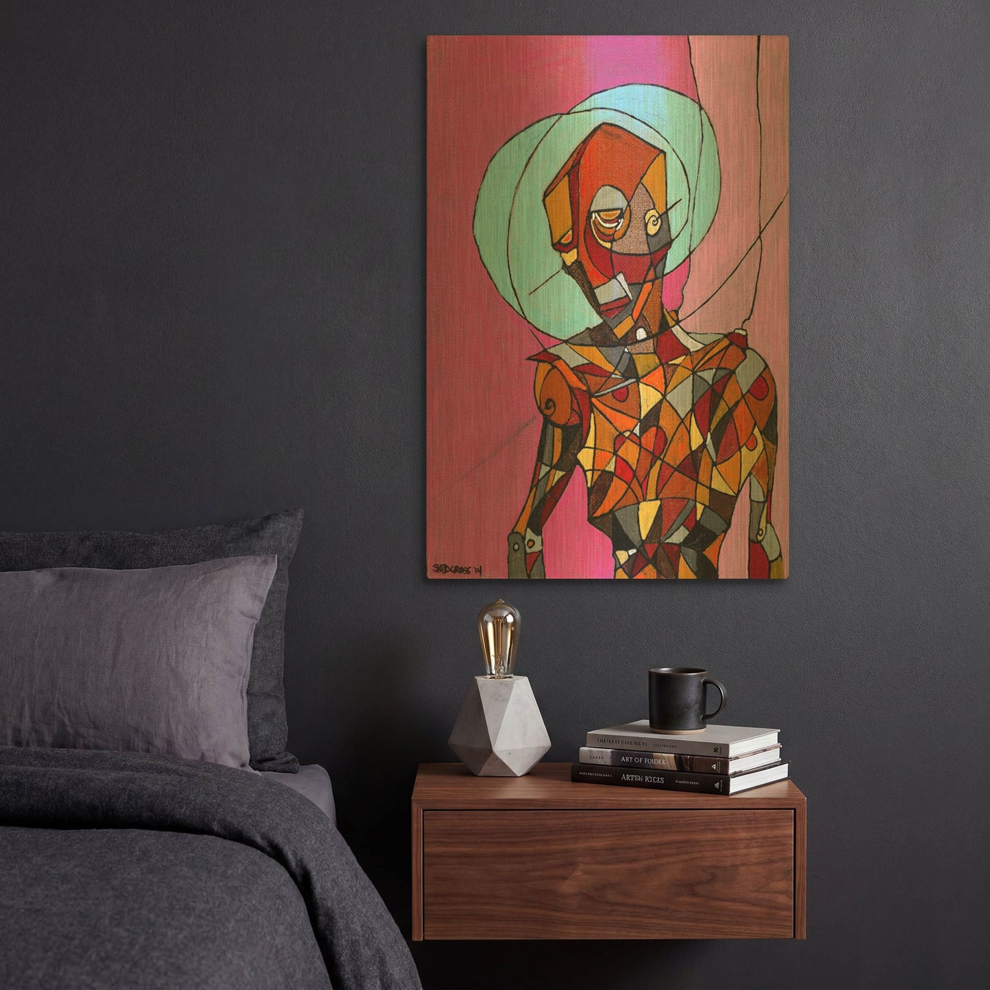 'Segmented Man' By Craig Snodgrass Gold Metal Wall Art