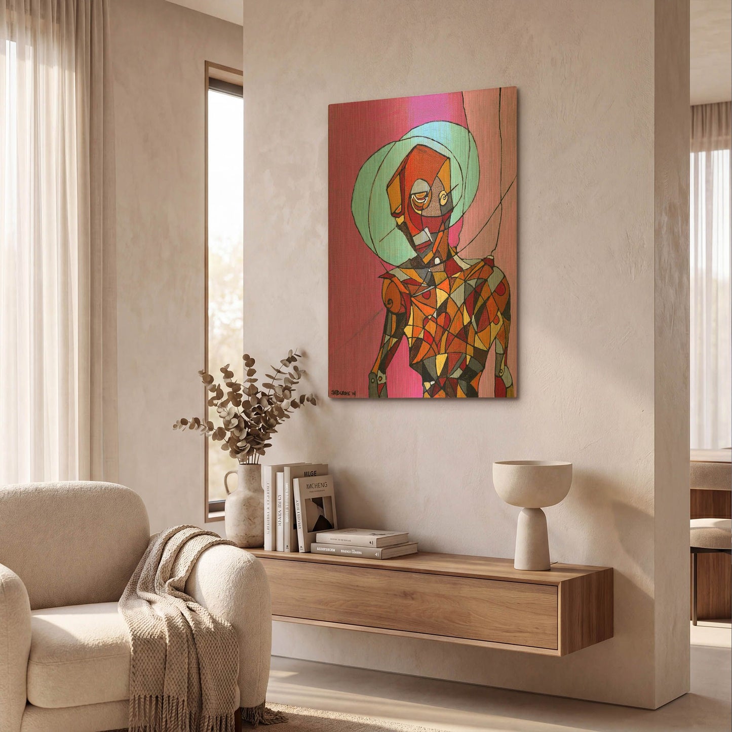 'Segmented Man' By Craig Snodgrass Gold Metal Wall Art