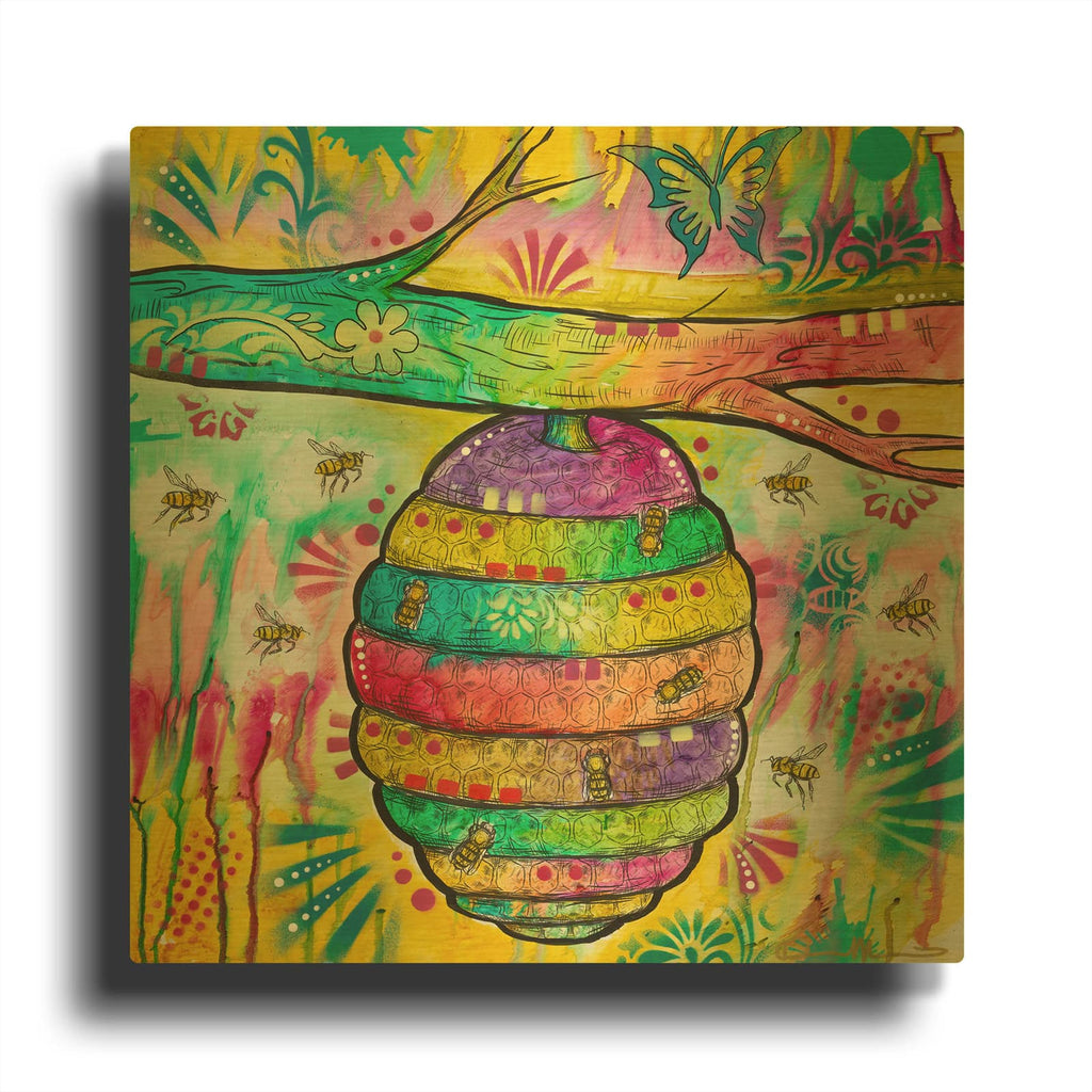 'Beehive' By Dean Russo Gold Metal Wall Art