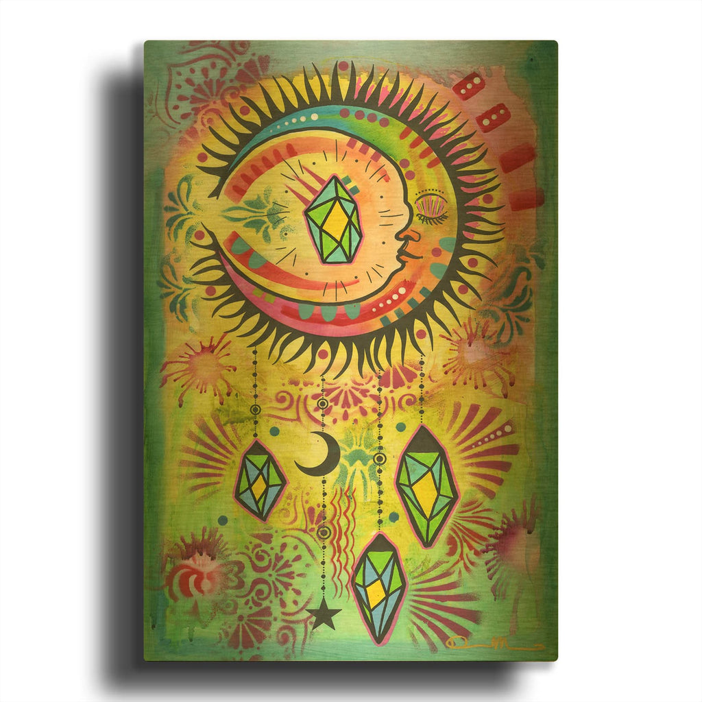 'Cosmic Balance 2' By Dean Russo Gold Metal Wall Art