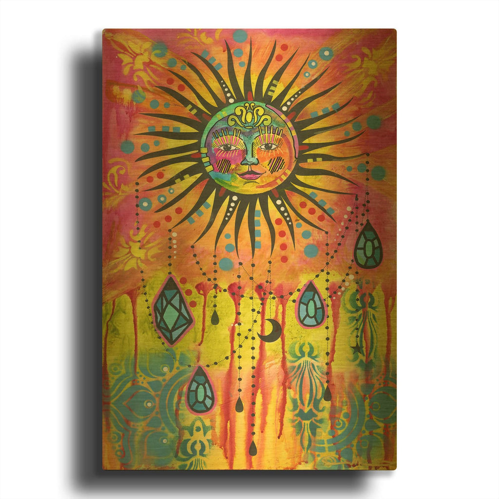 'Cosmic Balance 3' By Dean Russo Gold Metal Wall Art