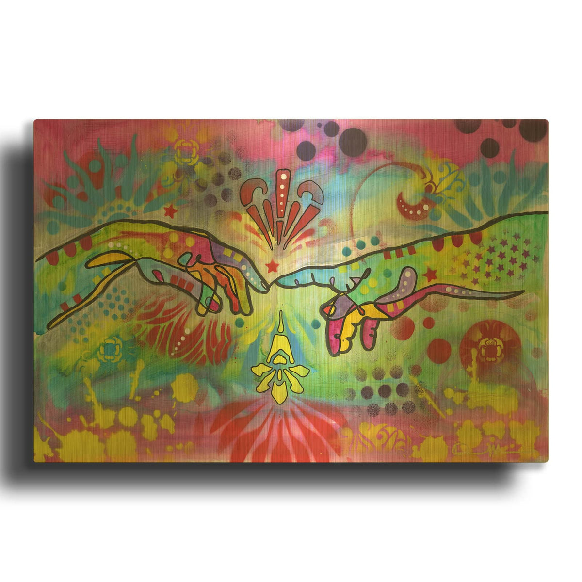 'The Creation Of Adam' By Dean Russo Gold Metal Wall Art