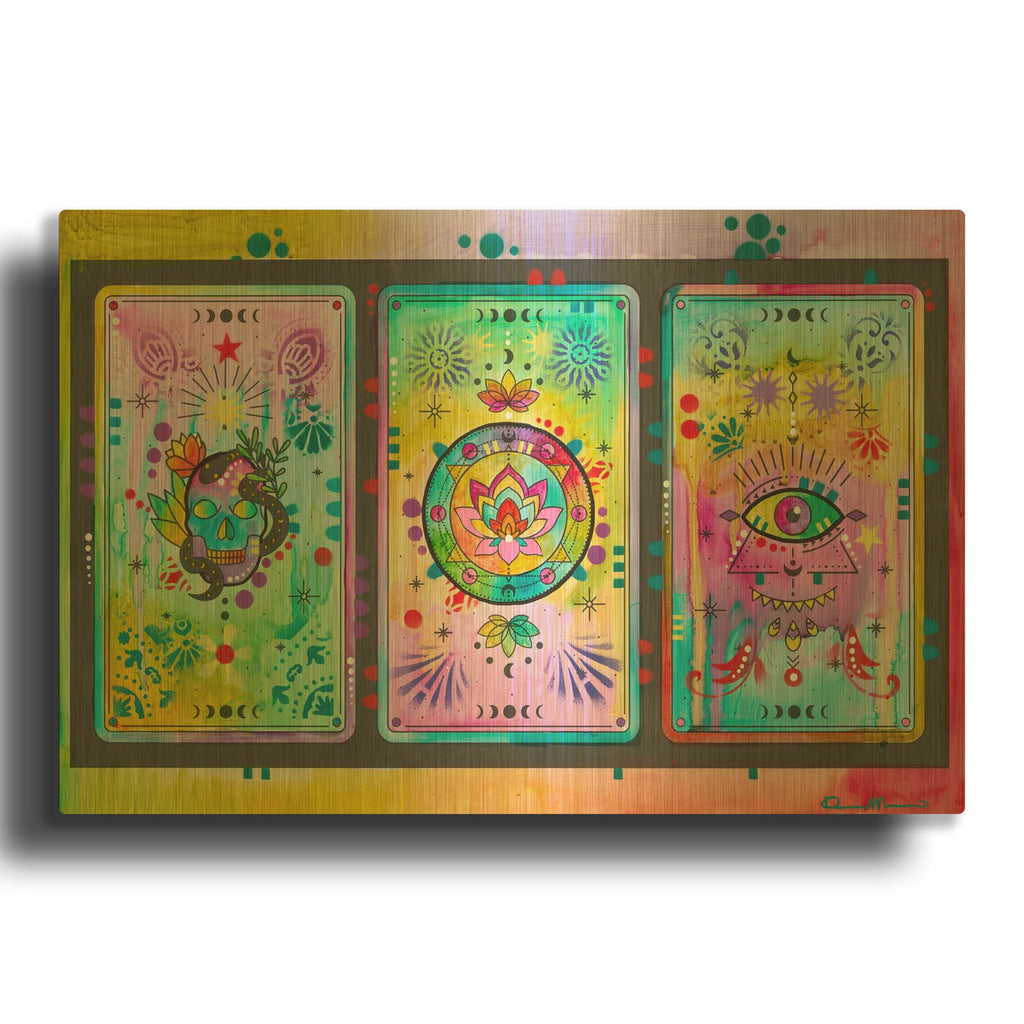 'Tarot Reading' By Dean Russo Gold Metal Wall Art