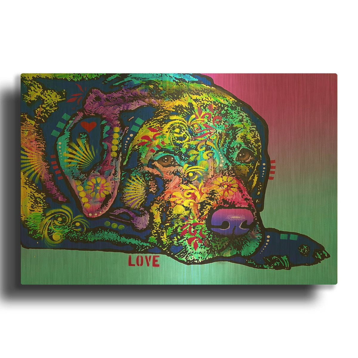 'I Love Lazy Us Time' By Dean Russo Gold Metal Wall Art