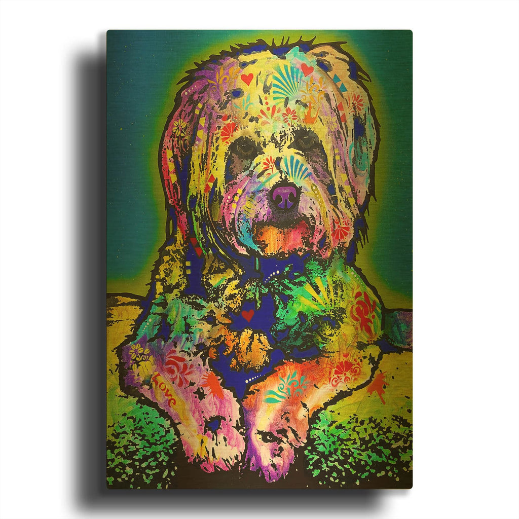 'Patiently Waiting For Cuddles' By Dean Russo Gold Metal Wall Art