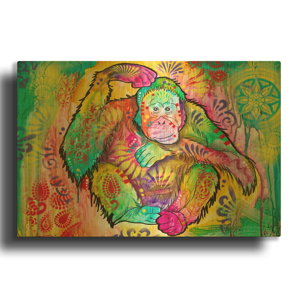 'Orangutan' By Dean Russo Gold Metal Wall Art