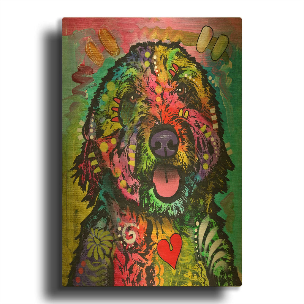 'Golden Doodle' By Dean Russo Gold Metal Wall Art