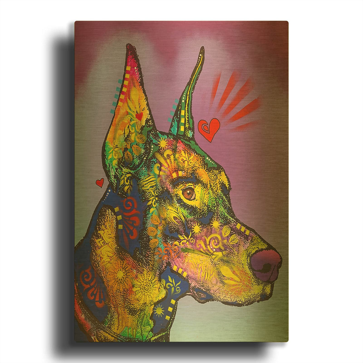 'At A Glance' By Dean Russo Gold Metal Wall Art