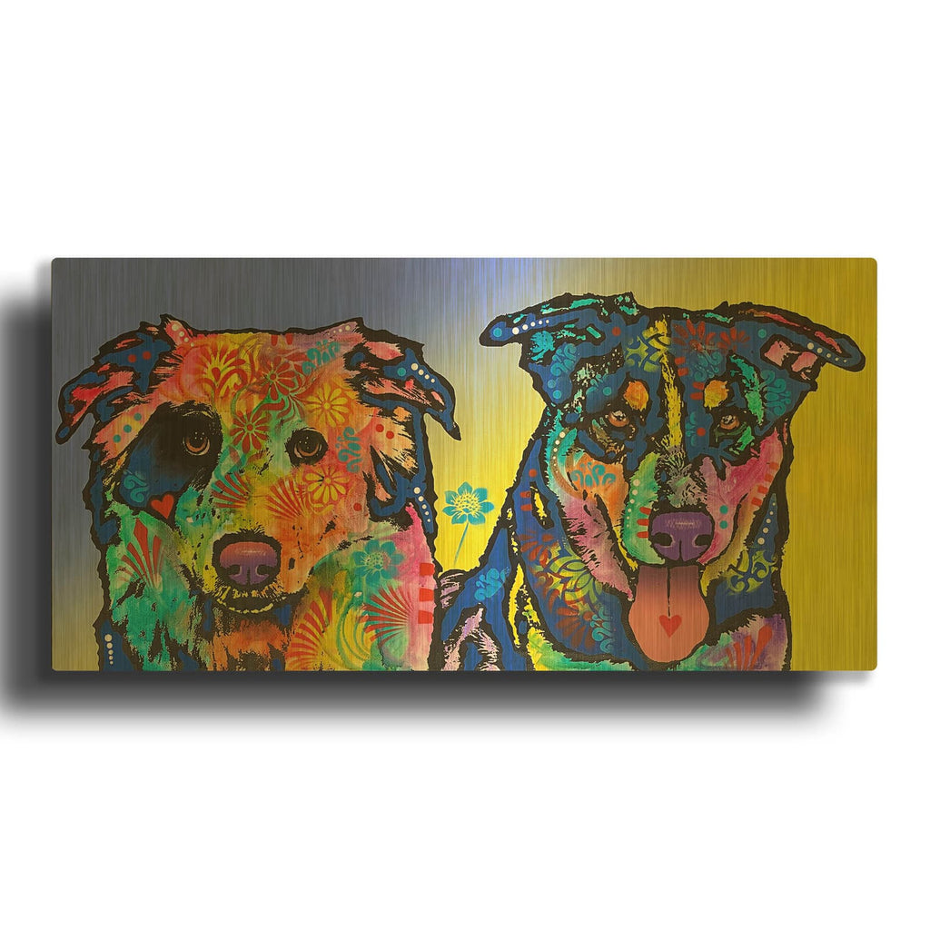'Duo' By Dean Russo Gold Metal Wall Art