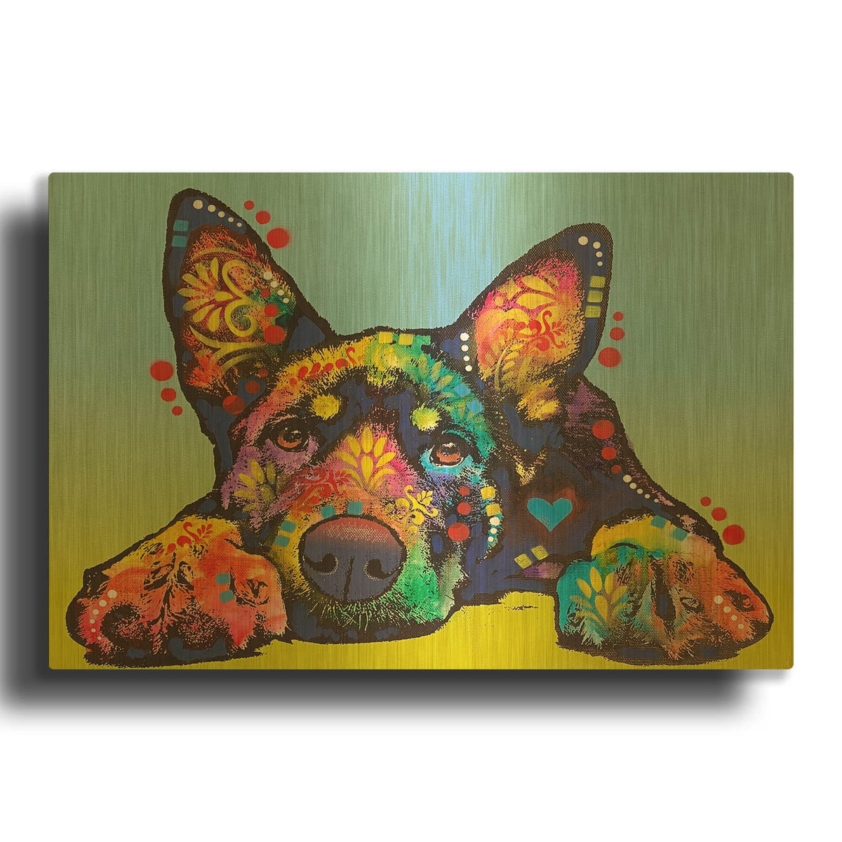 'Right There' By Dean Russo Gold Metal Wall Art