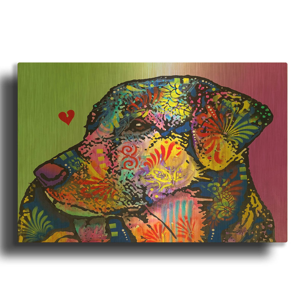 'Self Portrait' By Dean Russo Gold Metal Wall Art