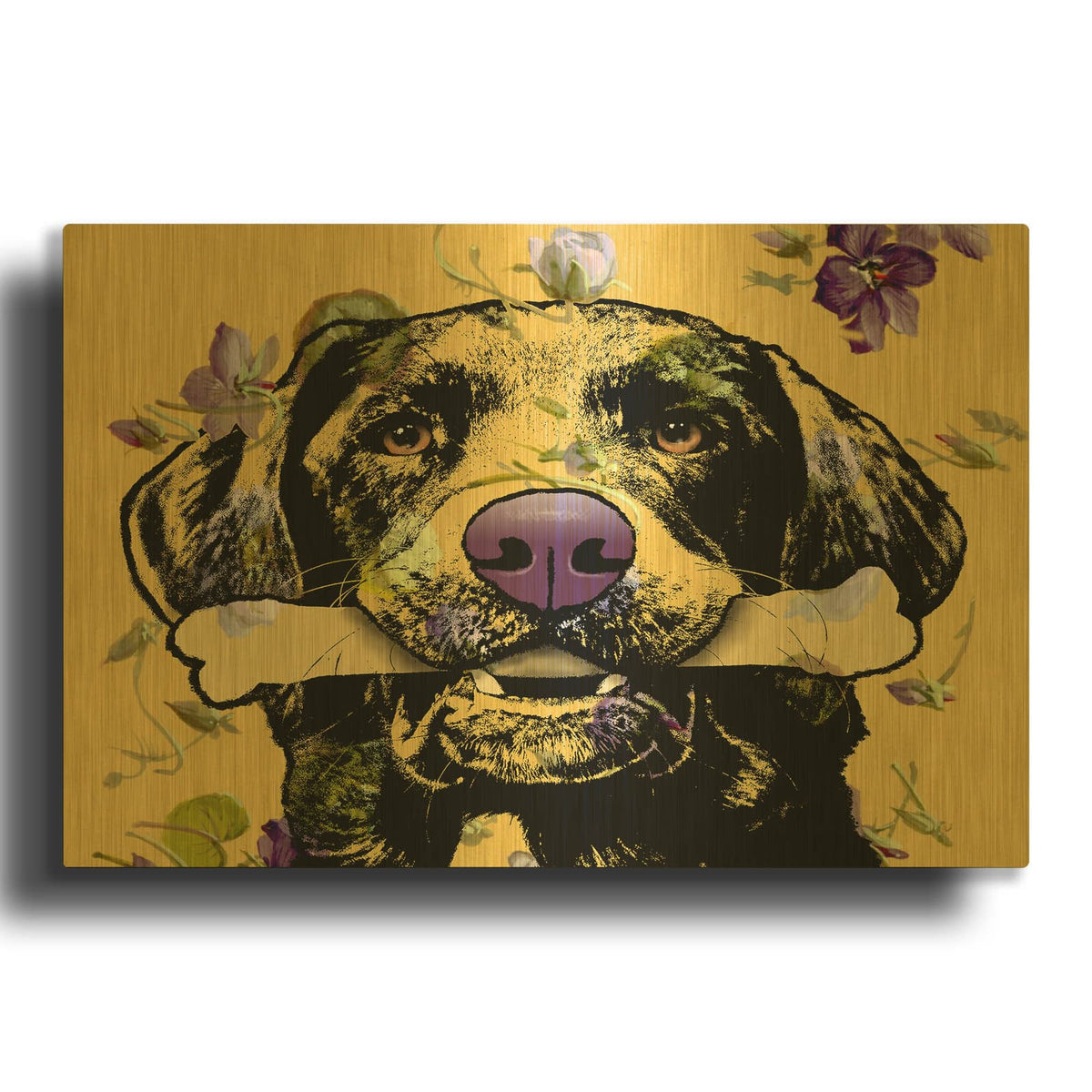 'Give' By Dean Russo Gold Metal Wall Art