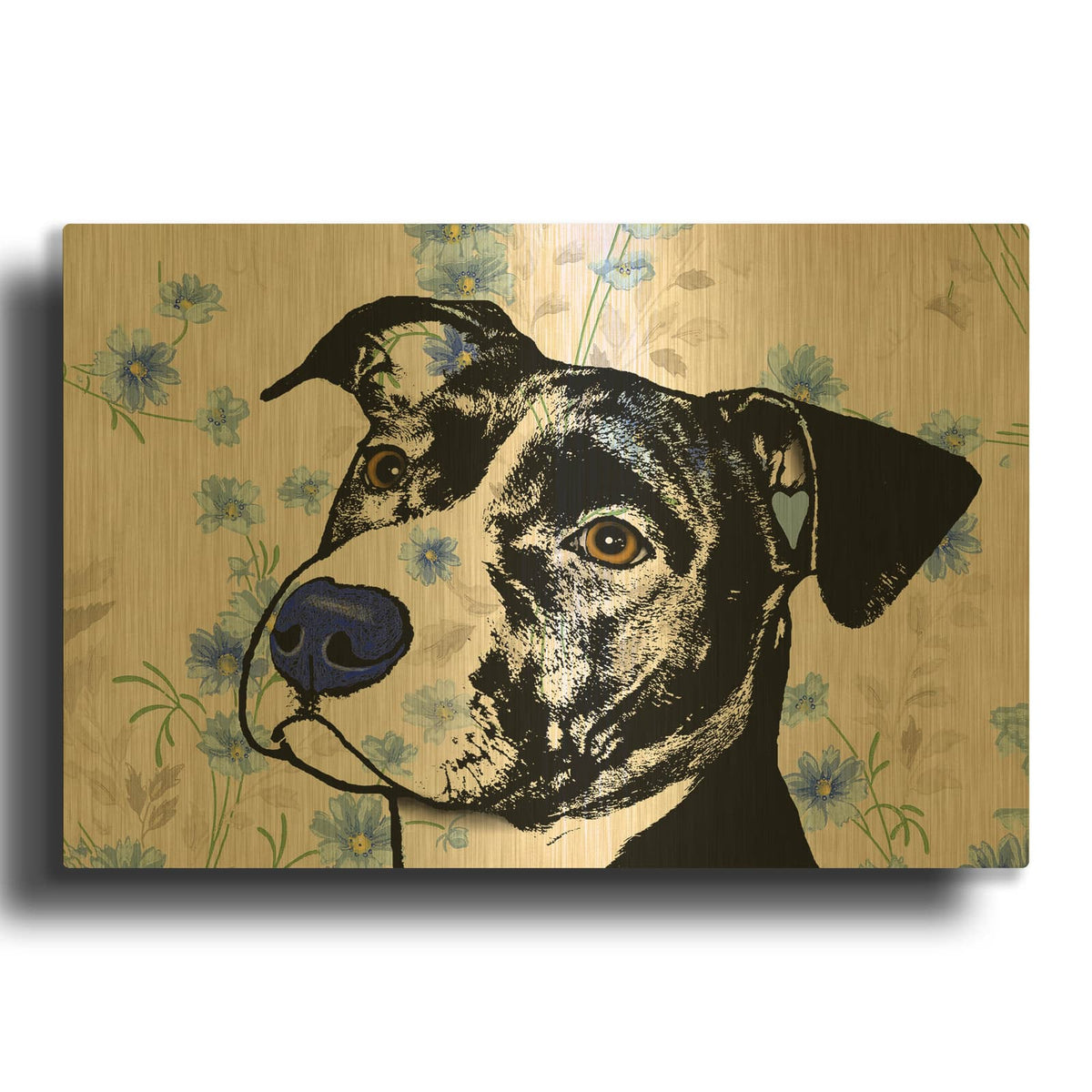 'Perfect World' By Dean Russo Gold Metal Wall Art