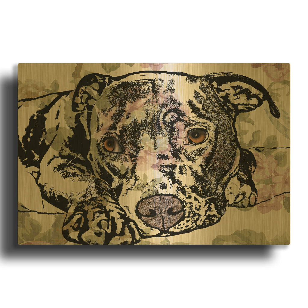 'Side Eye' By Dean Russo Gold Metal Wall Art