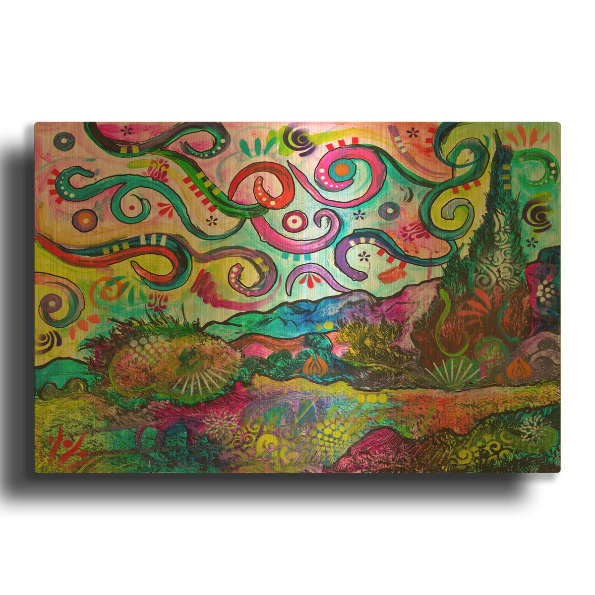 'Underwater' By Dean Russo Gold Metal Wall Art