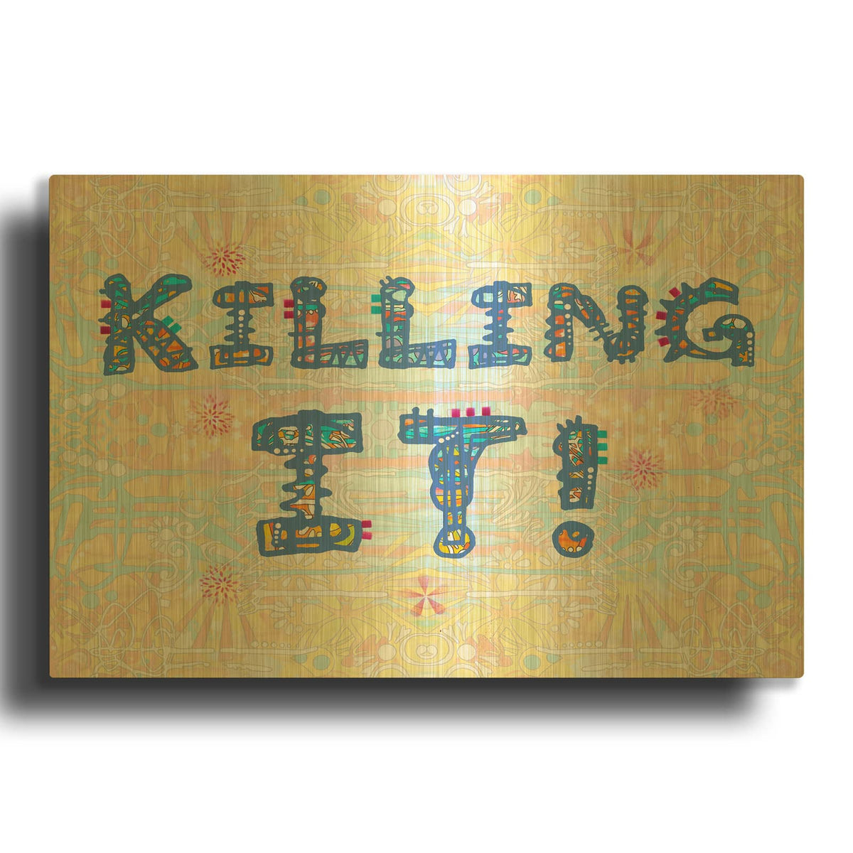 'Killing It' By Dean Russo Gold Metal Wall Art