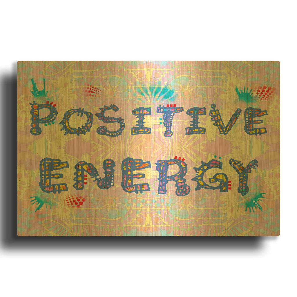 'Positive Energy' By Dean Russo Gold Metal Wall Art
