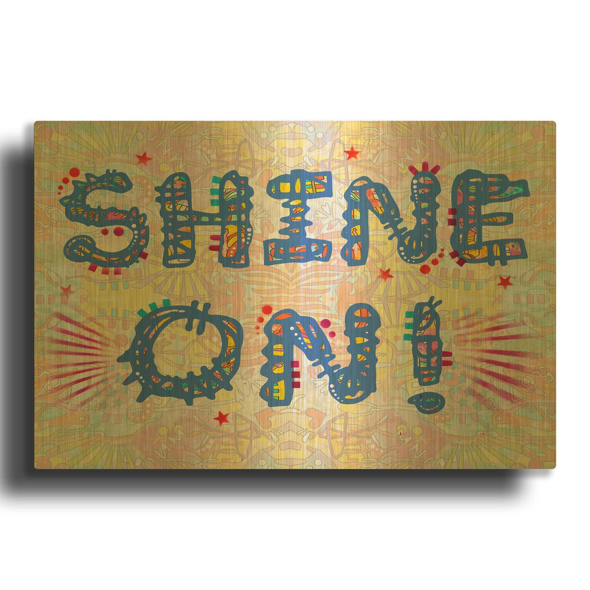 'Shine On' By Dean Russo Gold Metal Wall Art