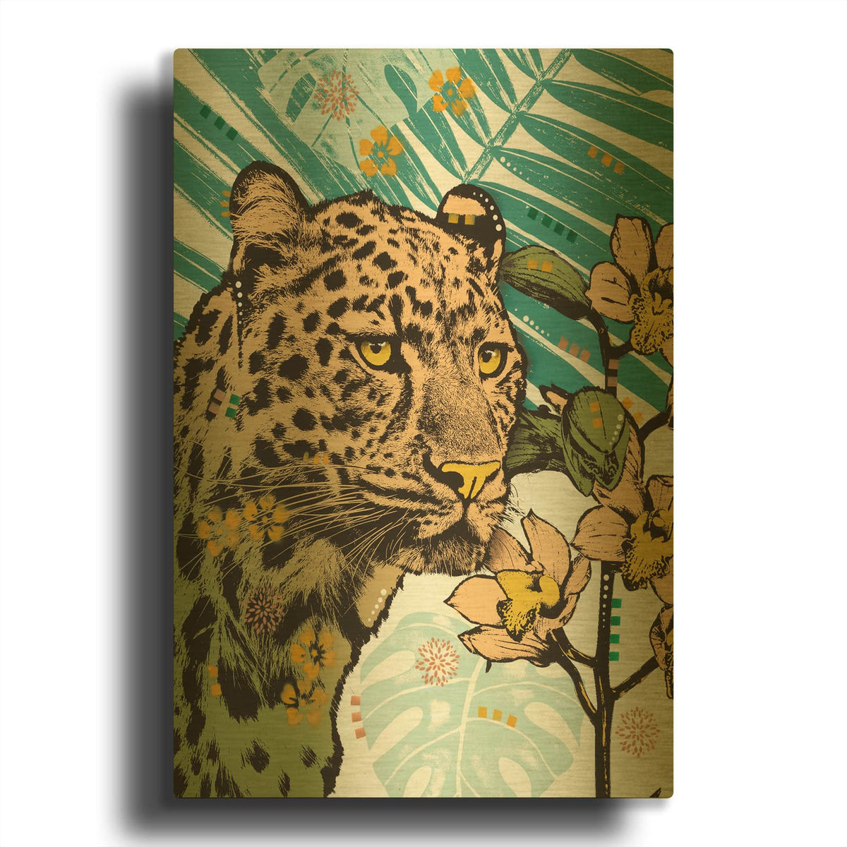 'Tropic Friends 1' By Dean Russo Gold Metal Wall Art