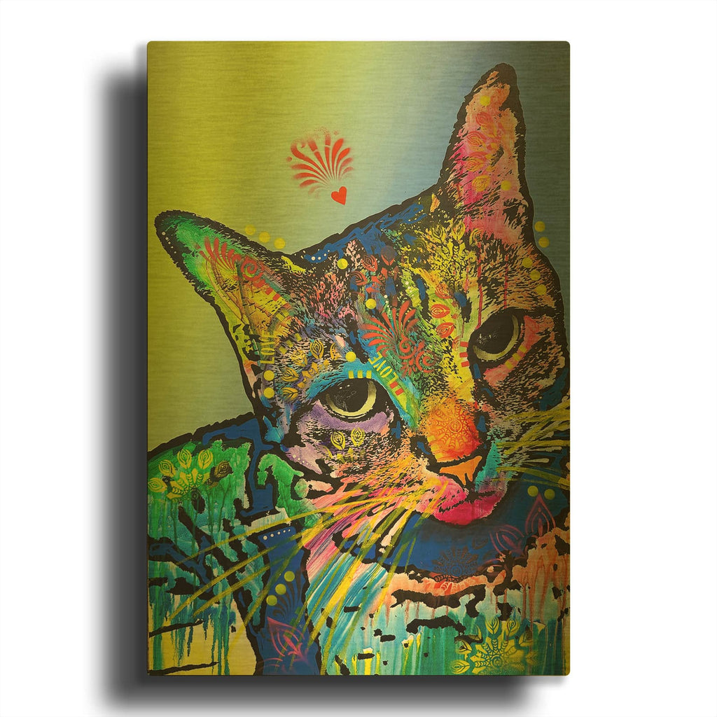 'Pretty Kitty' By Dean Russo Gold Metal Wall Art