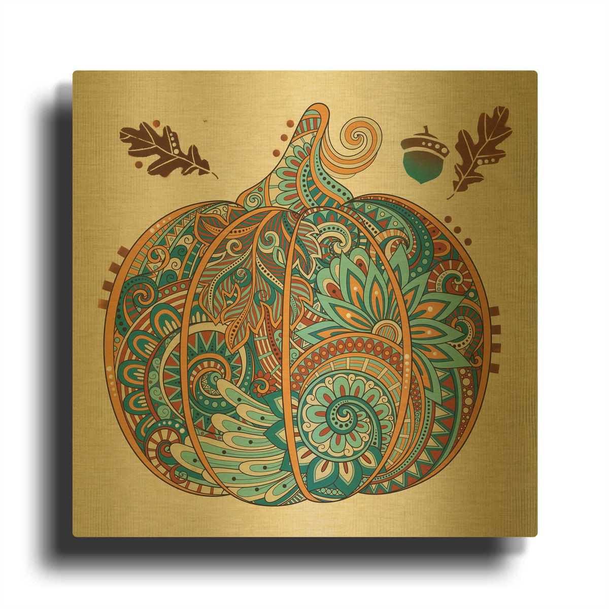 'Gourd 1' By Dean Russo Gold Metal Wall Art