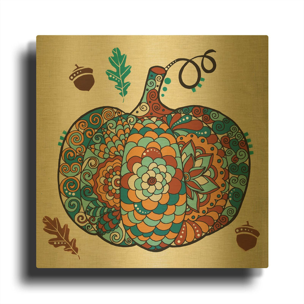 'Gourd 2' By Dean Russo Gold Metal Wall Art