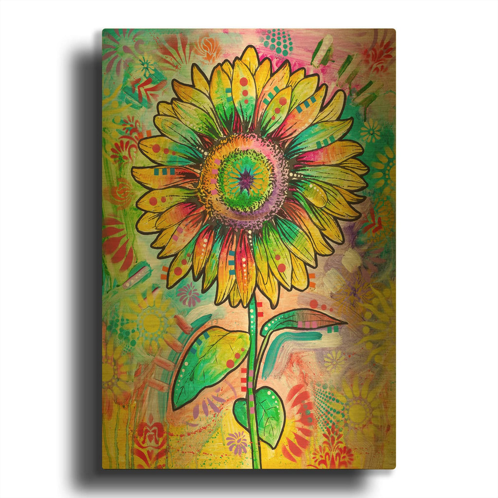 'Growing Summer Tall' By Dean Russo Gold Metal Wall Art